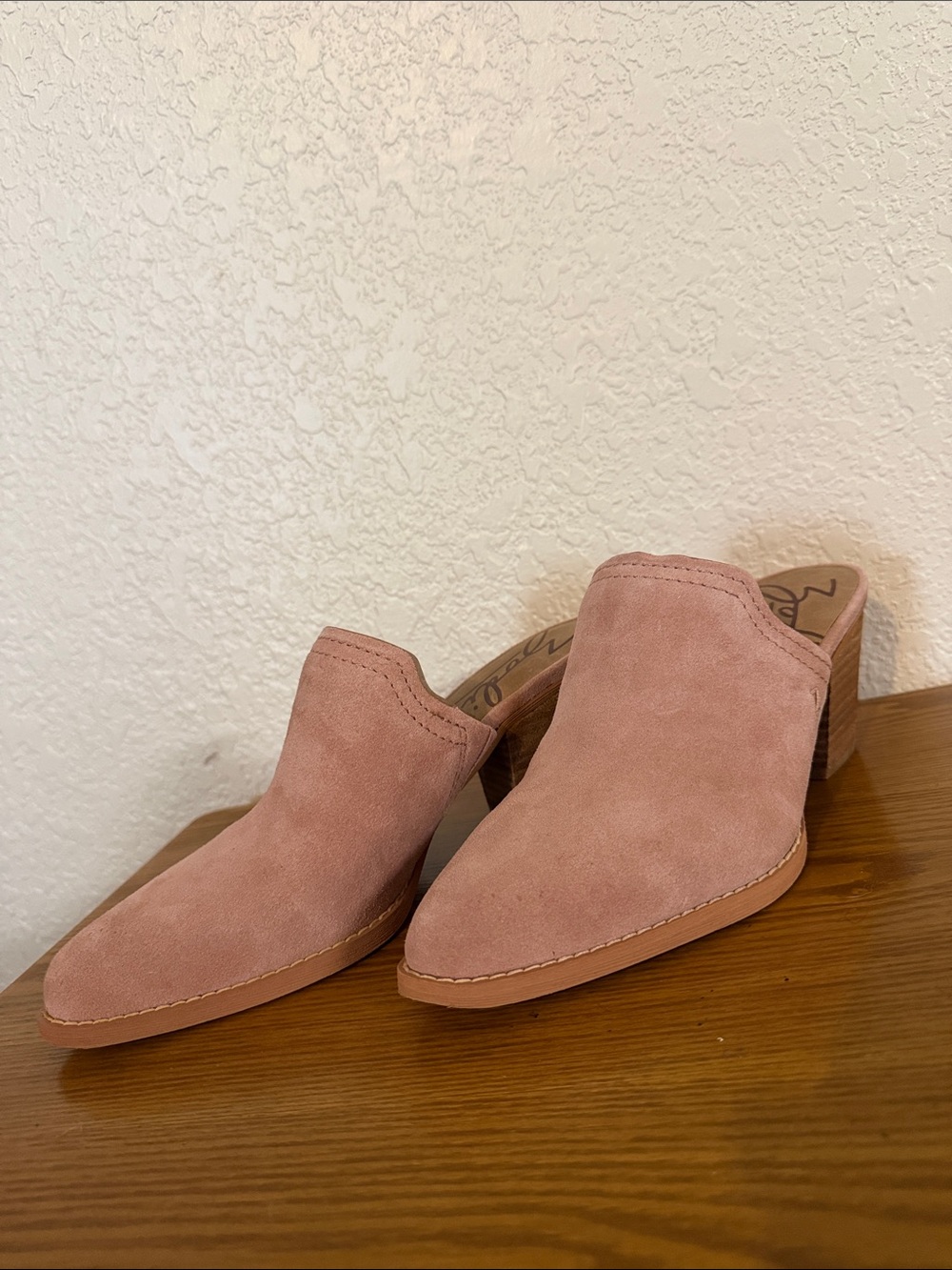 Zodiac Dusty Pink Suede Mule Booties